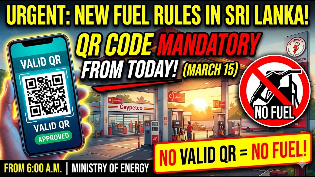 Sri Lanka National Fuel Pass QR System Starts March 15 &ndash; How to Register & Weekly Fuel Quota Details