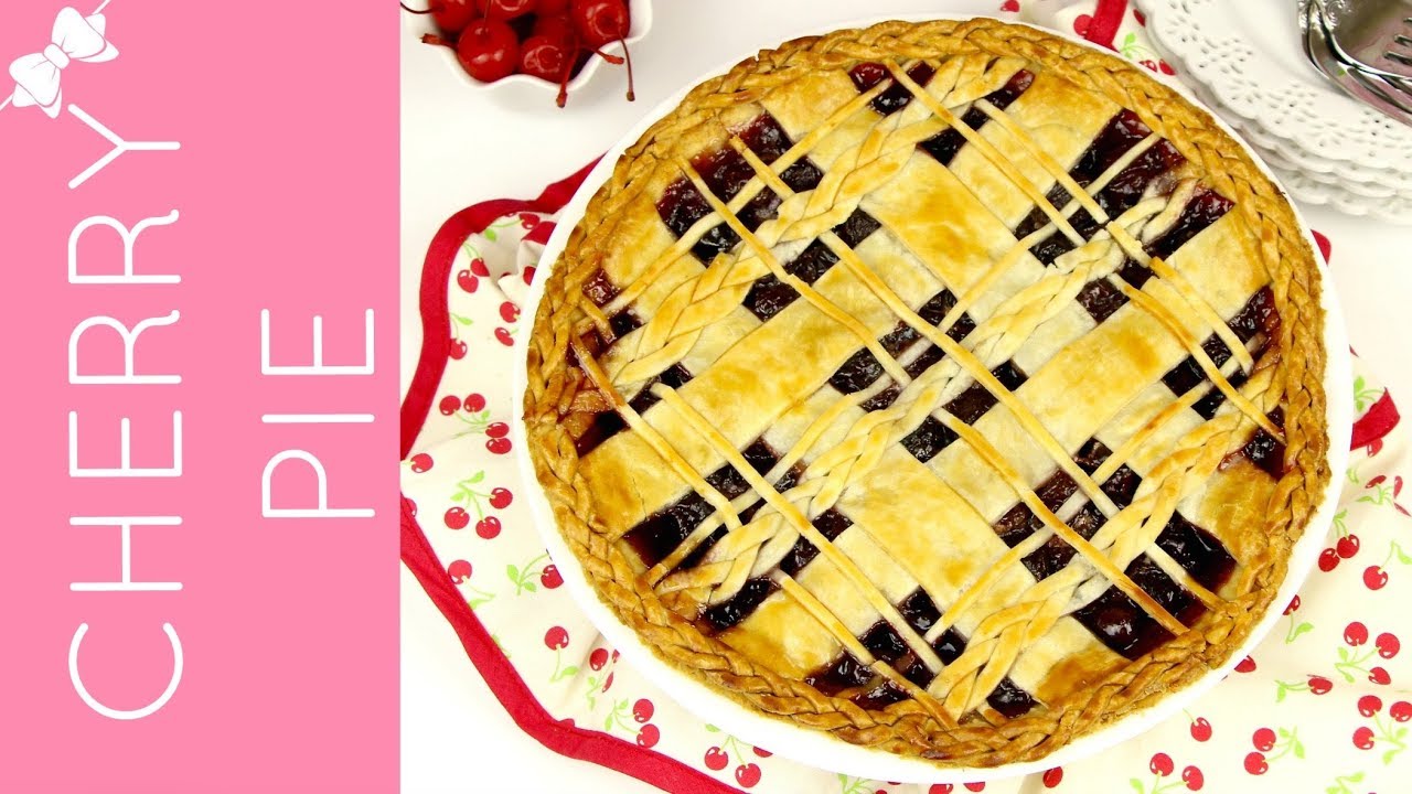 How To Make THE BEST Easy Sweet Cherry Pie with Braided Lattice Crust // Lindsay Ann Bakes