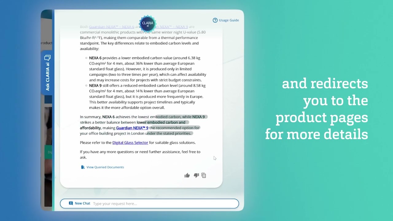 CLARIA™ AI Assistant use case series episode 3: affordable lower carbon glass