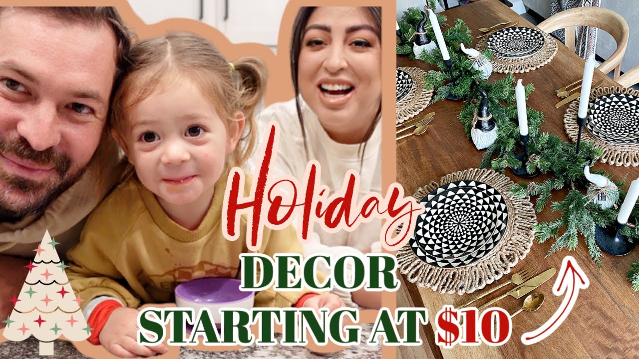 Holiday Decor Starting at $10: Decorate with me & Toddler Temptation Challenge (Don't eat the Candy)