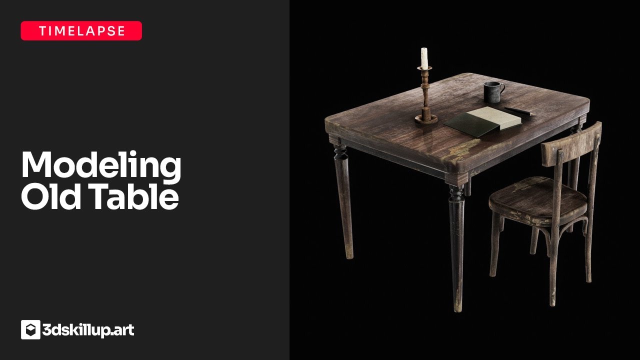 Timelapse - Modeling an Old Table with Blender