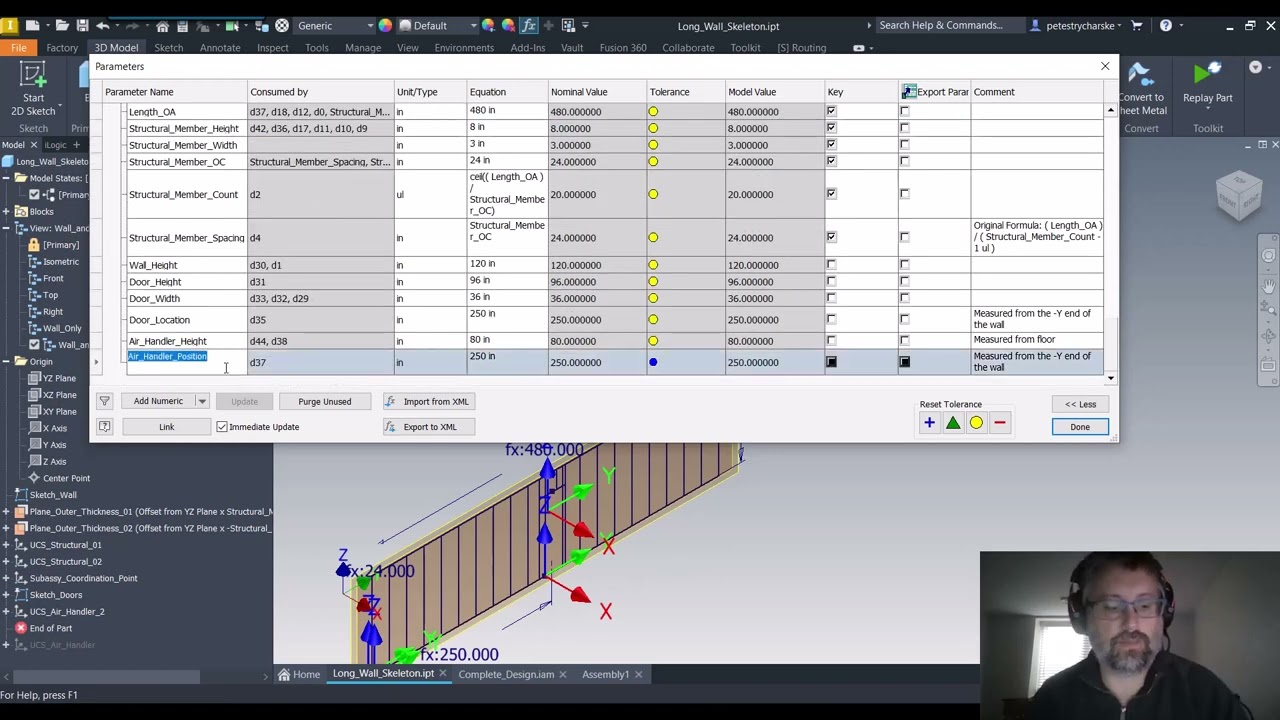 Inventor - How to Parameterize the Location and Orientation of a UCS