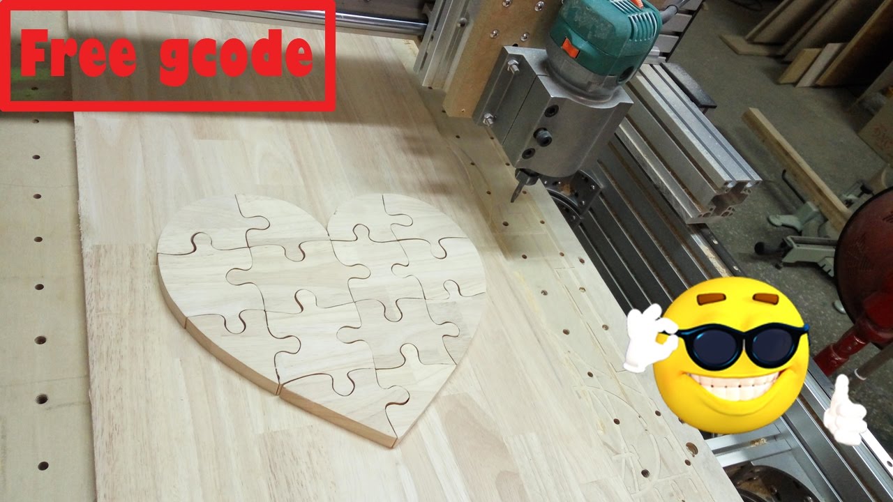part13 puzzle cutting [very easy CNC(Crazy Numerical Control) build]