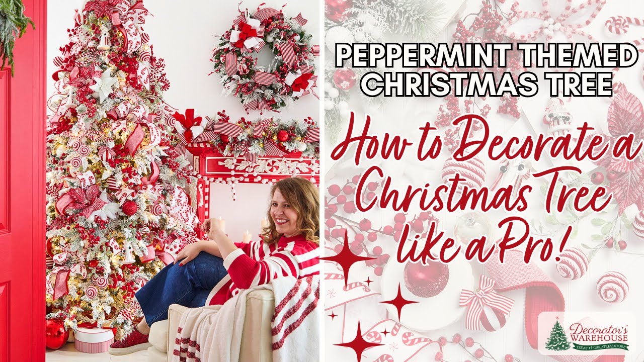 How to Decorate a Christmas Tree like a Professional I Red and White Christmas Tree