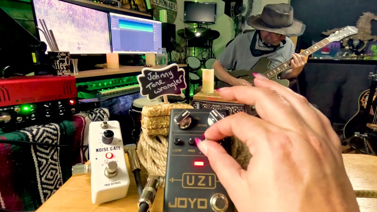 Joyo Uzi Distortion Pedal &ndash; Raw Playthrough No Talking #JoyoUzi