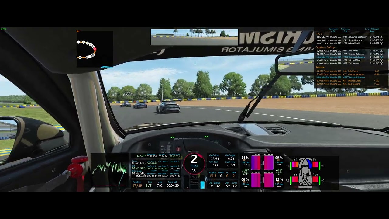 rFactor 2 - 992 GT3 cup @ Bugatti with AI 107% setup in the end.
