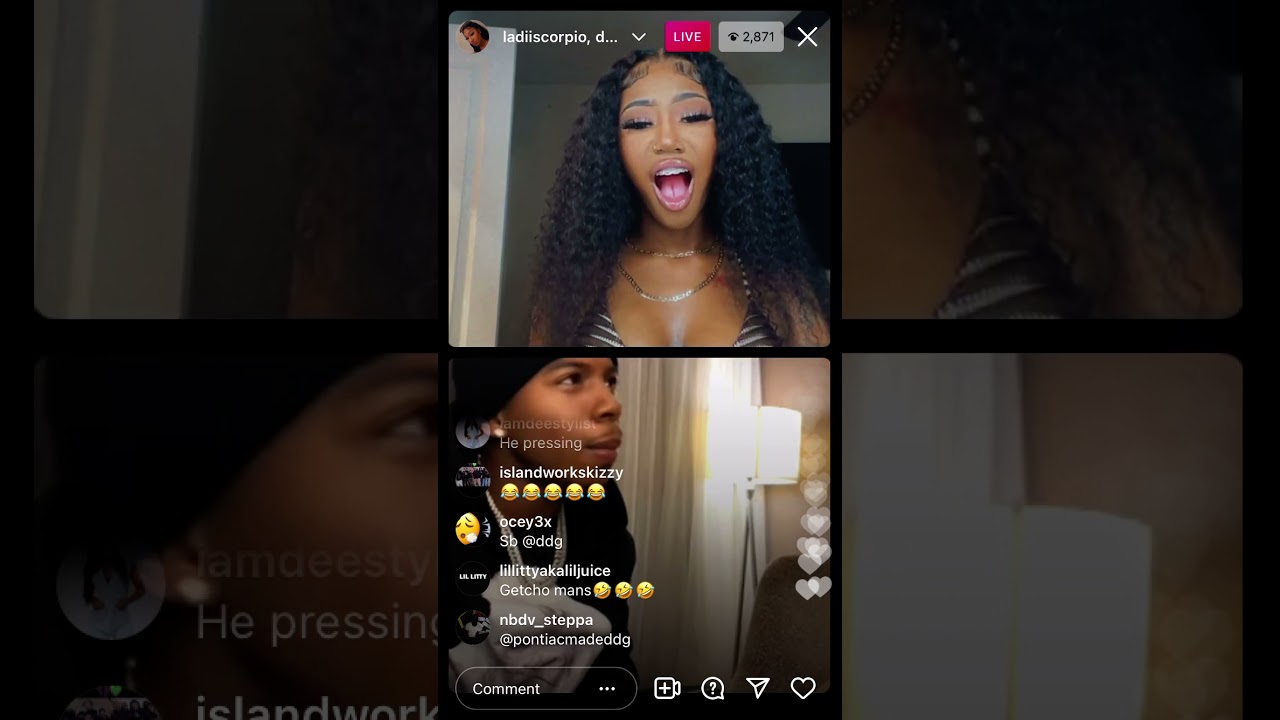 Deshae frost and Baby rich on live with ladiiscorpio