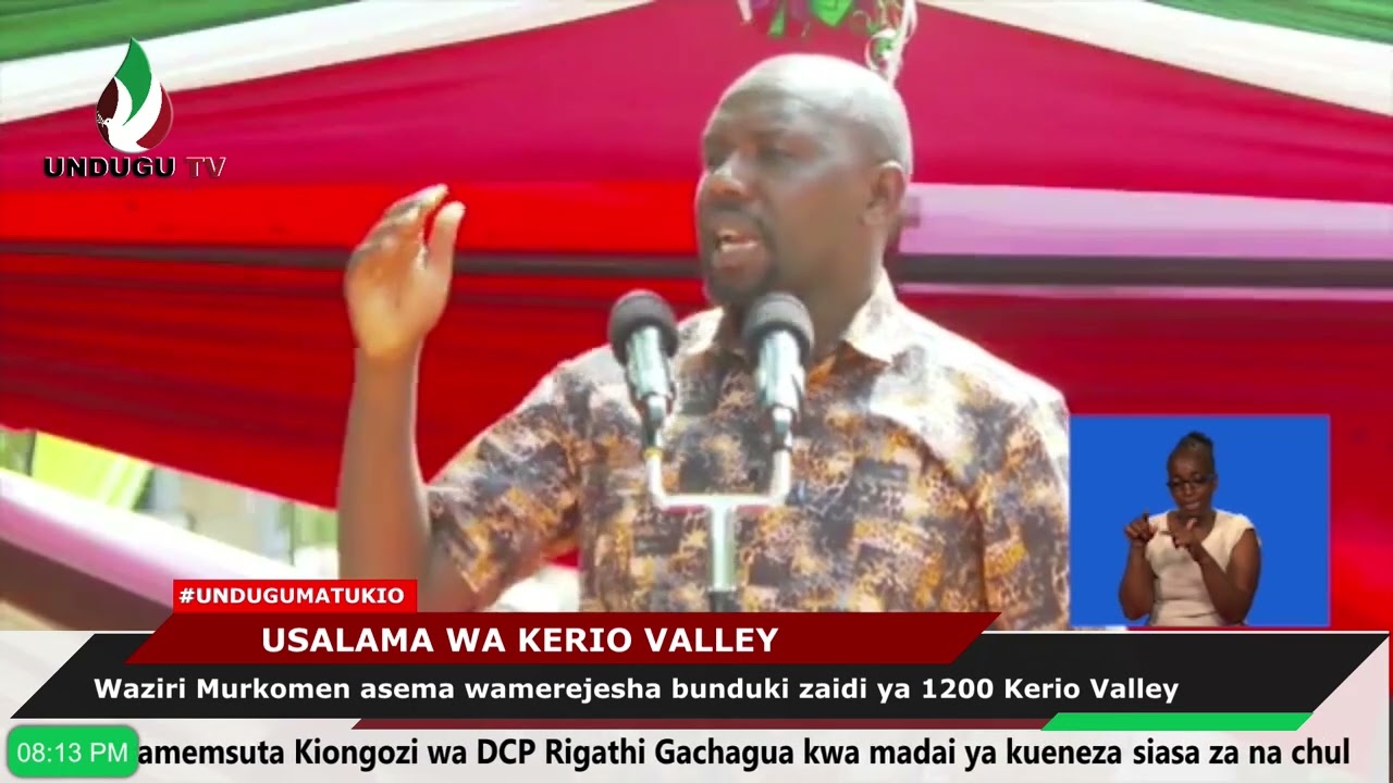 Waziri Murkomen asema wamerejesha bunduki zaidi ya 1200 Kerio Valley