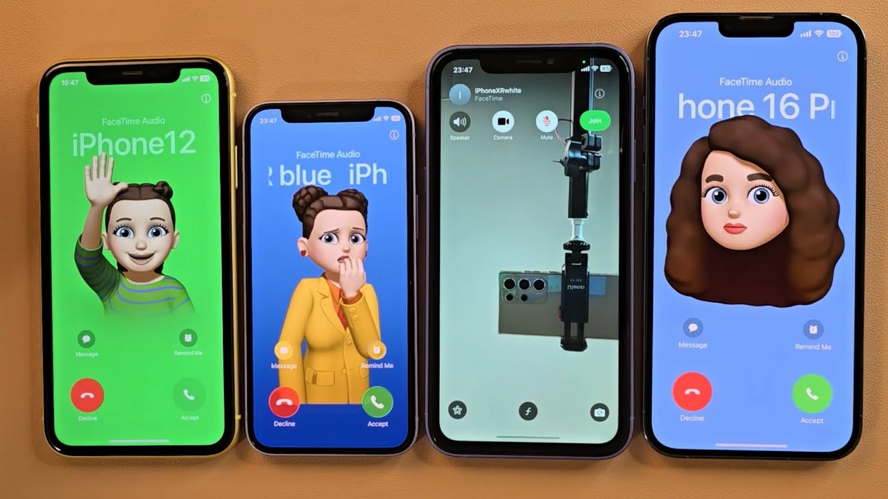 iPhone11 iPhone 12Mini iPhone16 iPhone 13Pm Incoming call Facetime Outgoing call