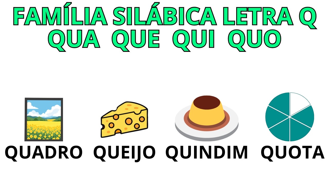 Família Silábica da Letra Q | QUA QUE QUI QUO / Mundo Encantado Kids #aprender #canalkids