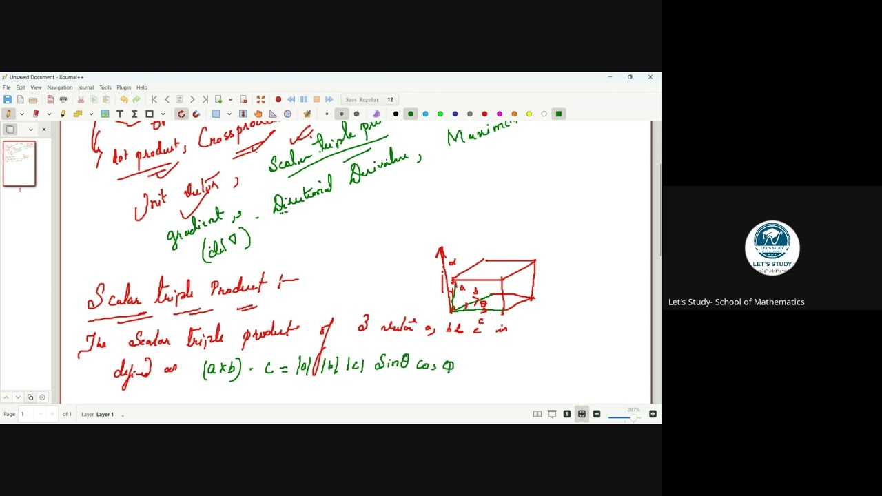 Vector Analysis (SXC, UG3) | LS2M 