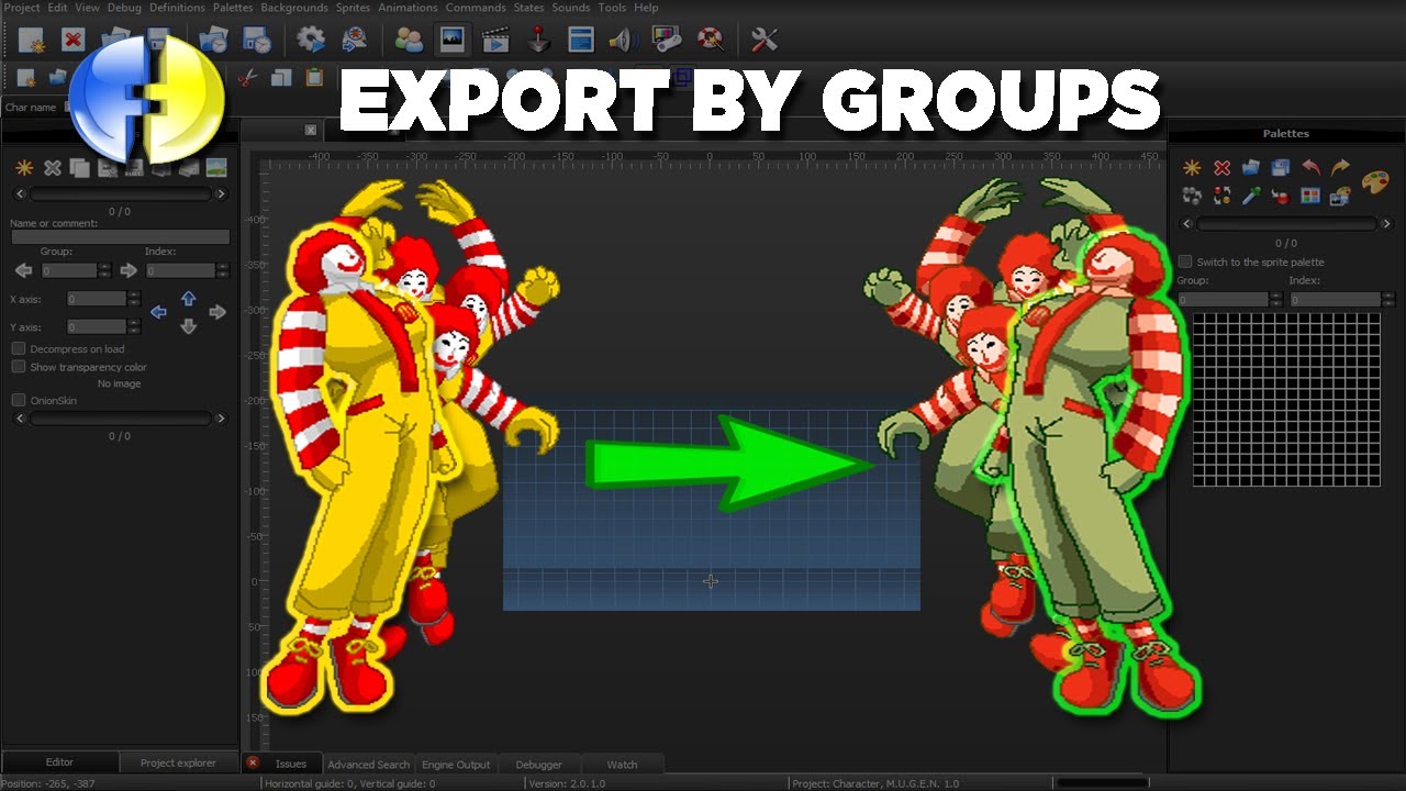 ⚙️ How to Export CHARS SPRITES with Palette Applied in Fighter Factory ⚙️