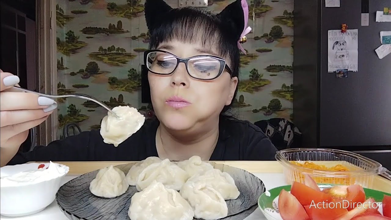 Мукбанг | Манты | Испорченный хинкал 😞