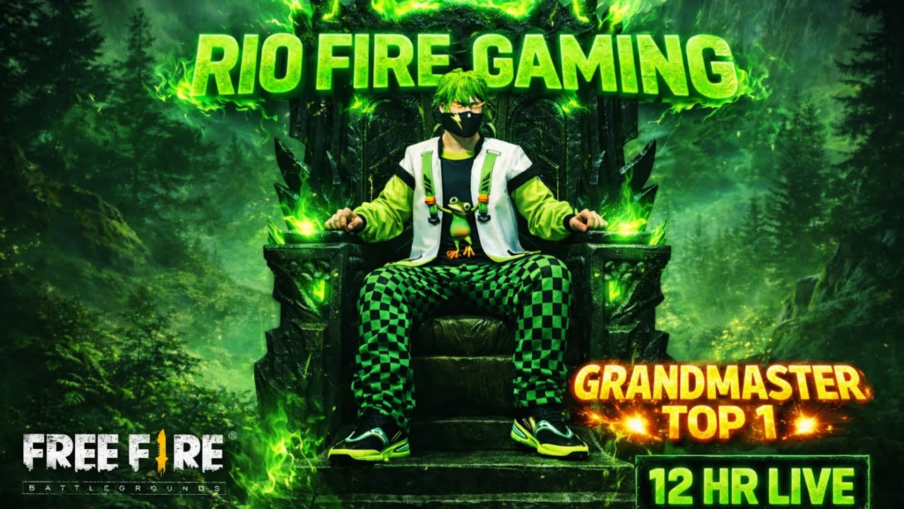 12 HOURS FREE FIRE LIVE 🔥 | Grand Master 😈 | Non-Stop Tamil Gameplay | RIO FG