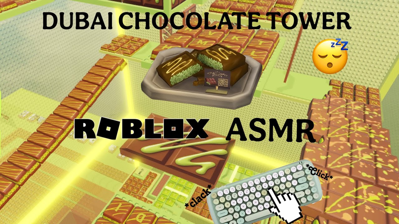 Roblox Keyboard Tower Dubai Chocolate ✨ASMR✨|SATISFYING CLICKY NOISES|
