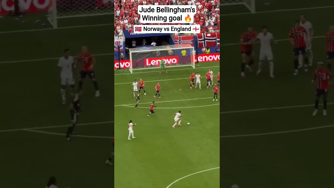 Jude Bellingham scores the winning goal at the FIFA World Cup 2026 quarterfinal Norway vs England