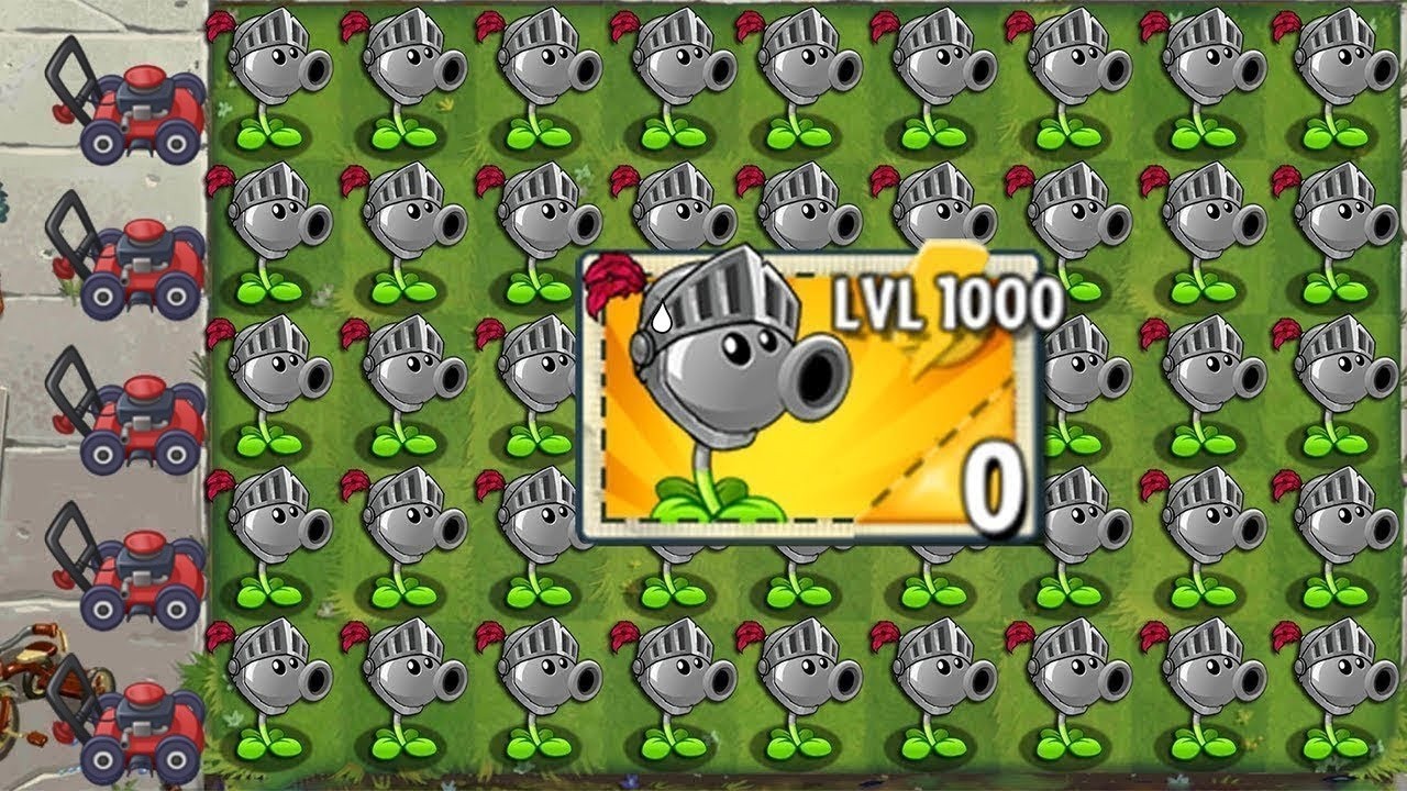 Pvz 2 Challenge - All Plants LEVEL 1 Power Up Vs 40 Tombstone Coffin