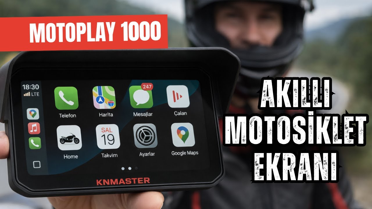 KNMASTER Motoplay 1000 İnceleme | Kablosuz CarPlay & Android Auto Motosiklette Nasıl?