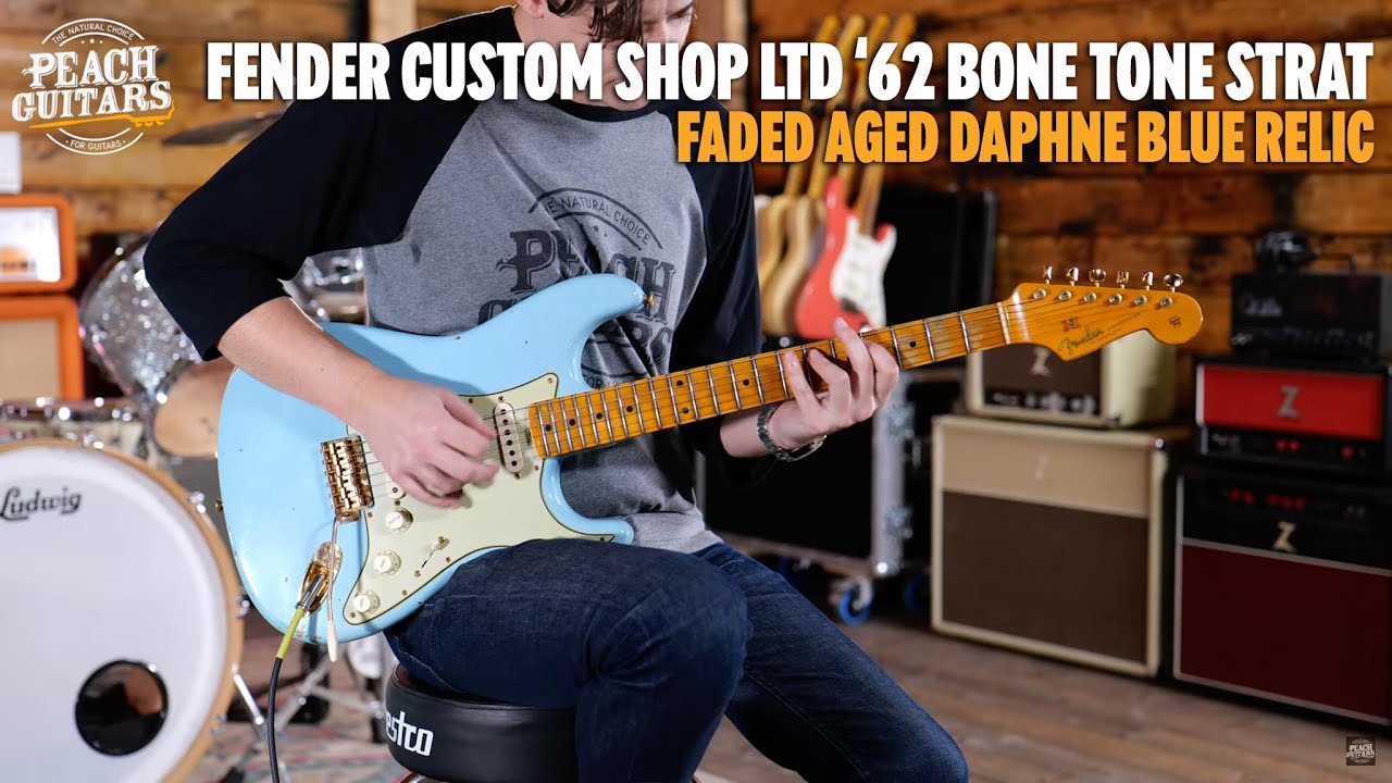 No Talking...Just Tones | Fender Custom Shop LTD '62 Bone Tone Strat Relic Faded Aged Daphne Blue