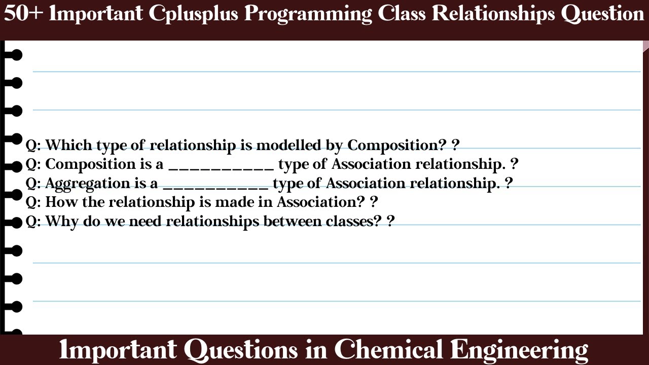 MCQ Questions Cplusplus Programming Class Relationships with Answers