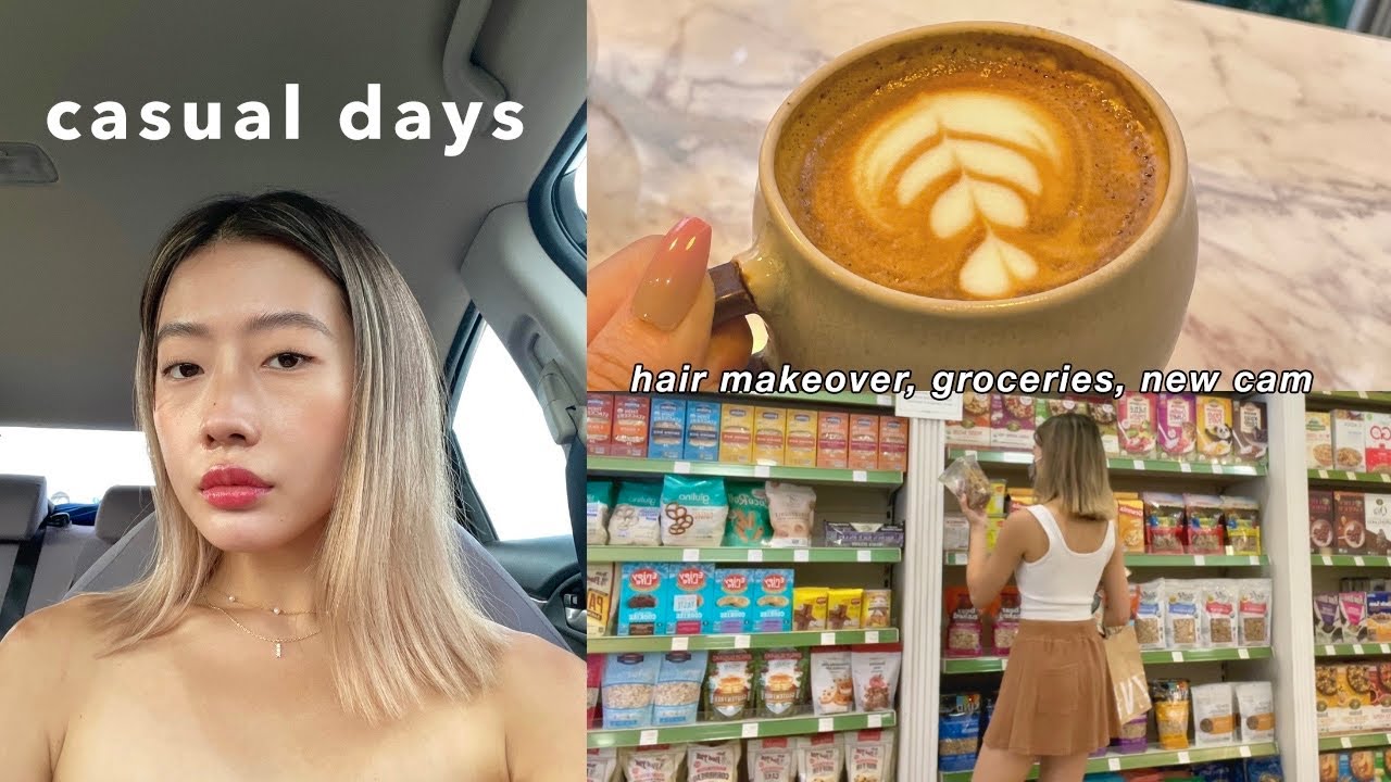 casual week in my life | black to blonde hair makeover, groceries, new vlog camera etc.