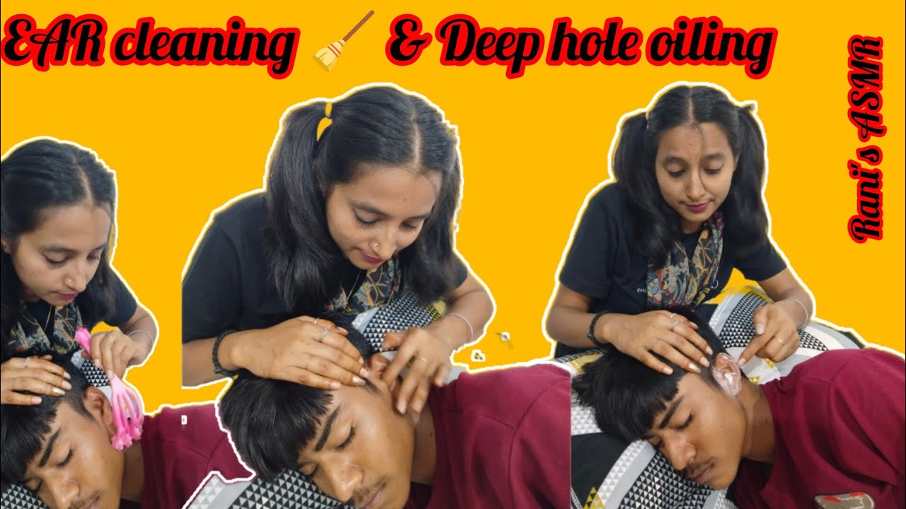 ASMR/👂 Cleaning 🧼 & Deep Hole oiling 🛢️#asmr #relxing #asmrmassage 