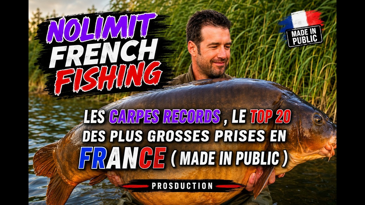 Les carpes records, le top 20 des plus grosses prises en France  ( Made in public ) 🎣🏆🇫🇷 !
