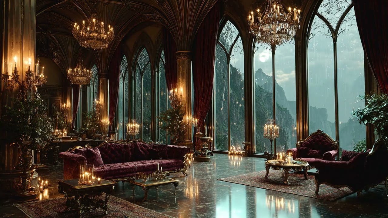 Fantasy Castle Rain | Dreamy Piano and Rain Ambience for Sleep, Meditation and Peaceful Dreams