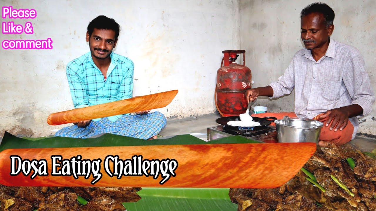 SOUTH INDIAN DOSA EATING CHALLENGE with 🐏Mutton curry😋😋😋😋😋