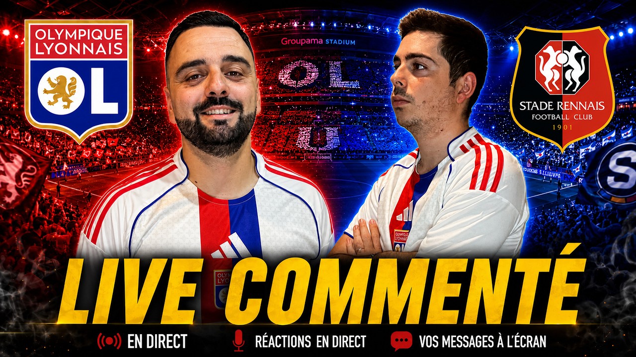 🔴🔵 OL - Rennes EN DIRECT | Live comment&eacute; + d&eacute;brief mi-temps - 5J Ligue 1