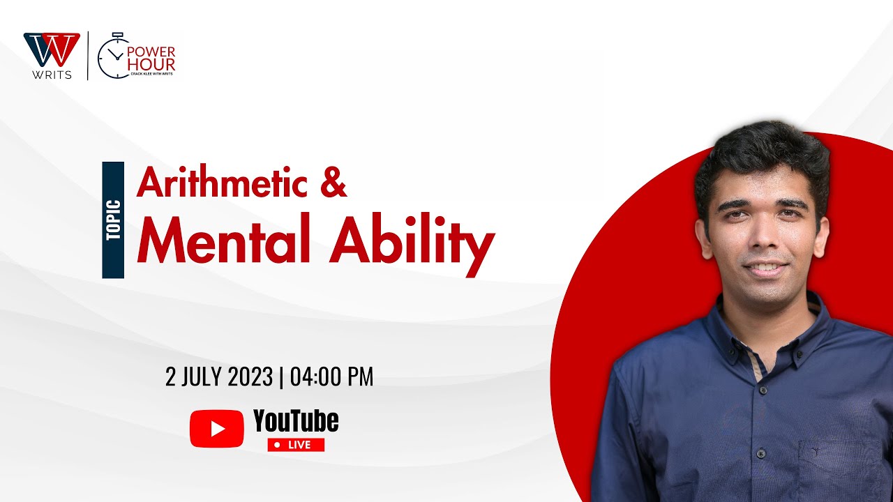 Arithmetic & Mental Aptitude - Part 4 -  Power Hour - KLEE 2023 | WRITS | Live #40
