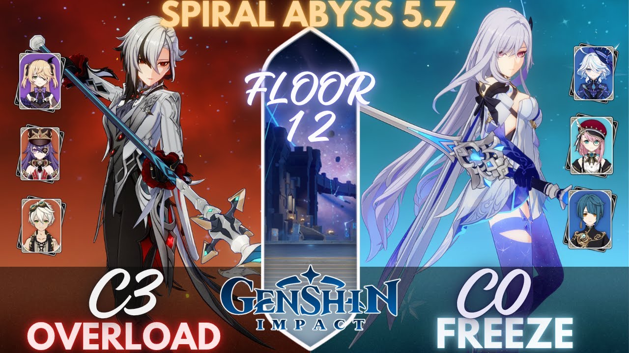 SPIRAL ABYSS 5.7 FLOOR 12 - C3 ARLECCHINO & C0 SKIRK (NO ESCOFFIER) - GENSHIN IMPACT