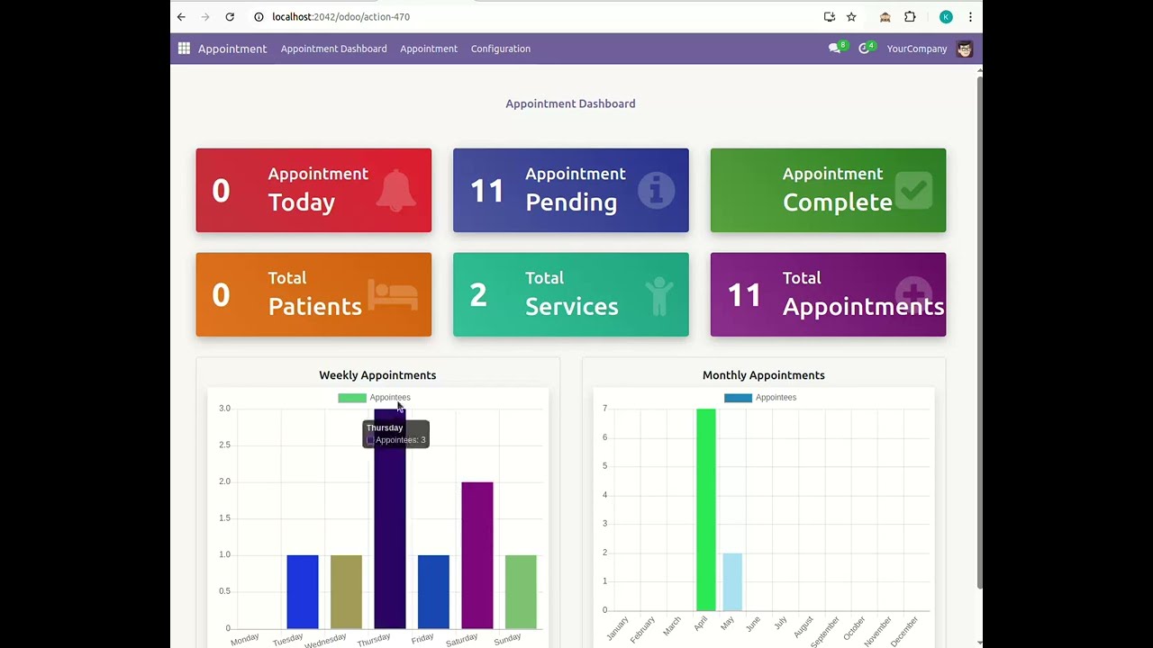 Seamless Advance Doctor Appointment Booking System with Online Payments via Odoo