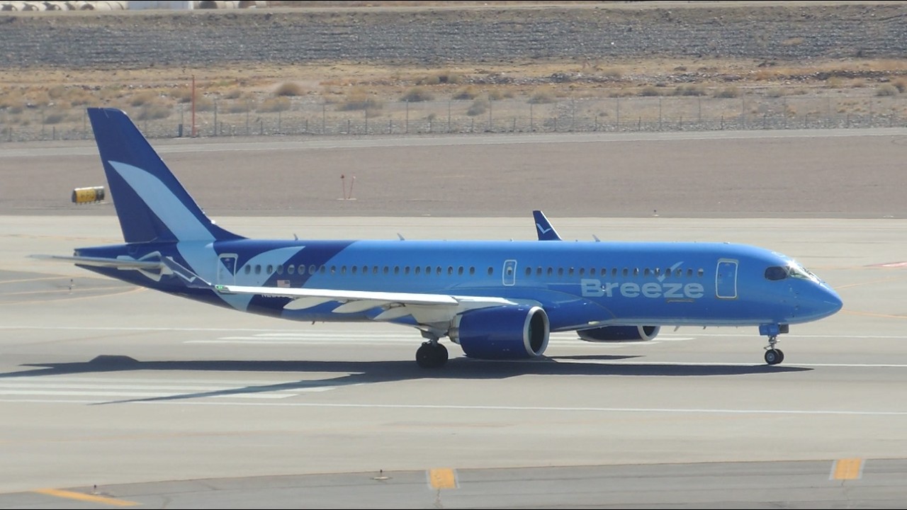 Breeze Airways Airbus A220-300 [N223BZ] takeoff from PHX