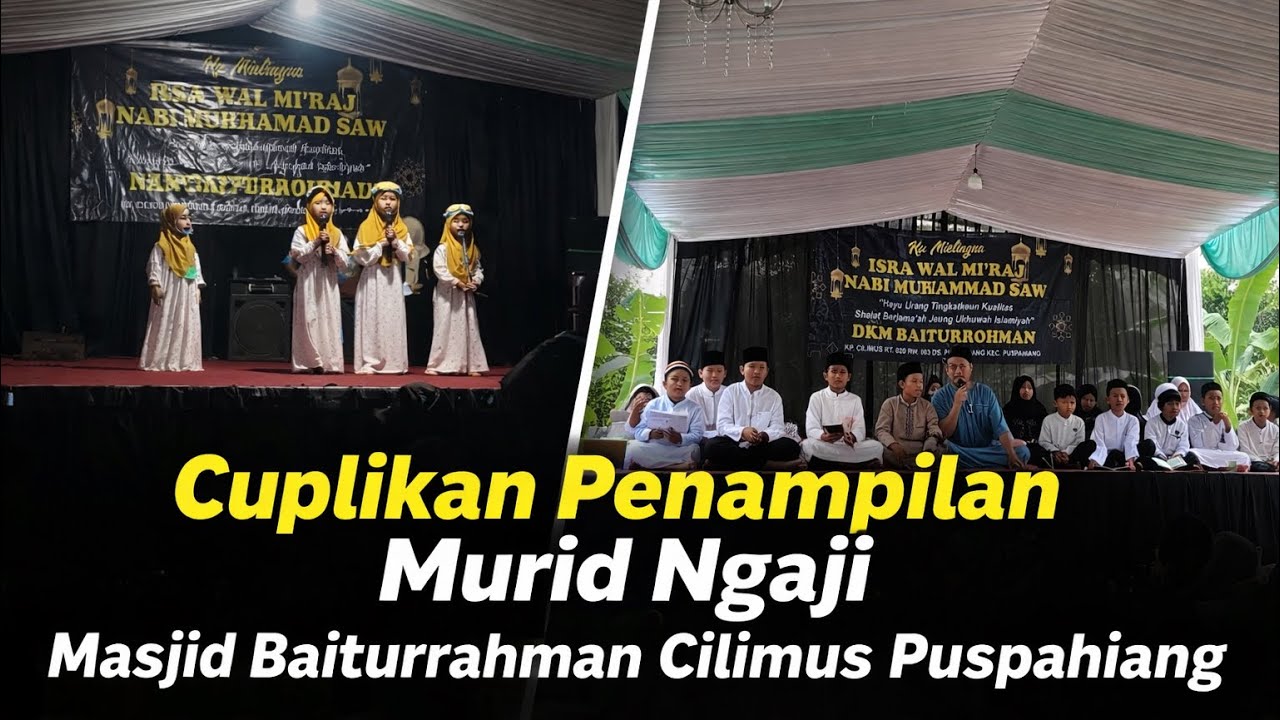 Indah dalam Kesederhanaan.Penampilan Murid Ngaji Masjid Baiturrahman | Isra Mi’raj 🙏