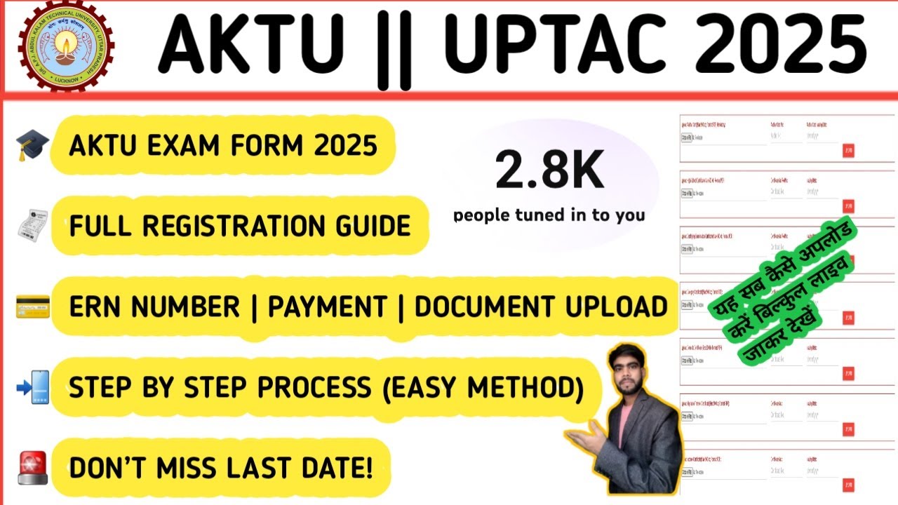 🔥 AKTU PRE REGISTRATION FORM 2025 FILL KAISE KAREN | FULL STEP BY STEP GUIDE