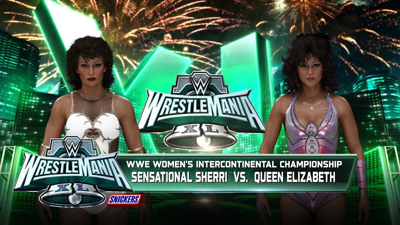 WWE 2K25 Universe Mode: Wrestlemania Night 1; Queen Elizabeth (C) v Sensational Sherri!