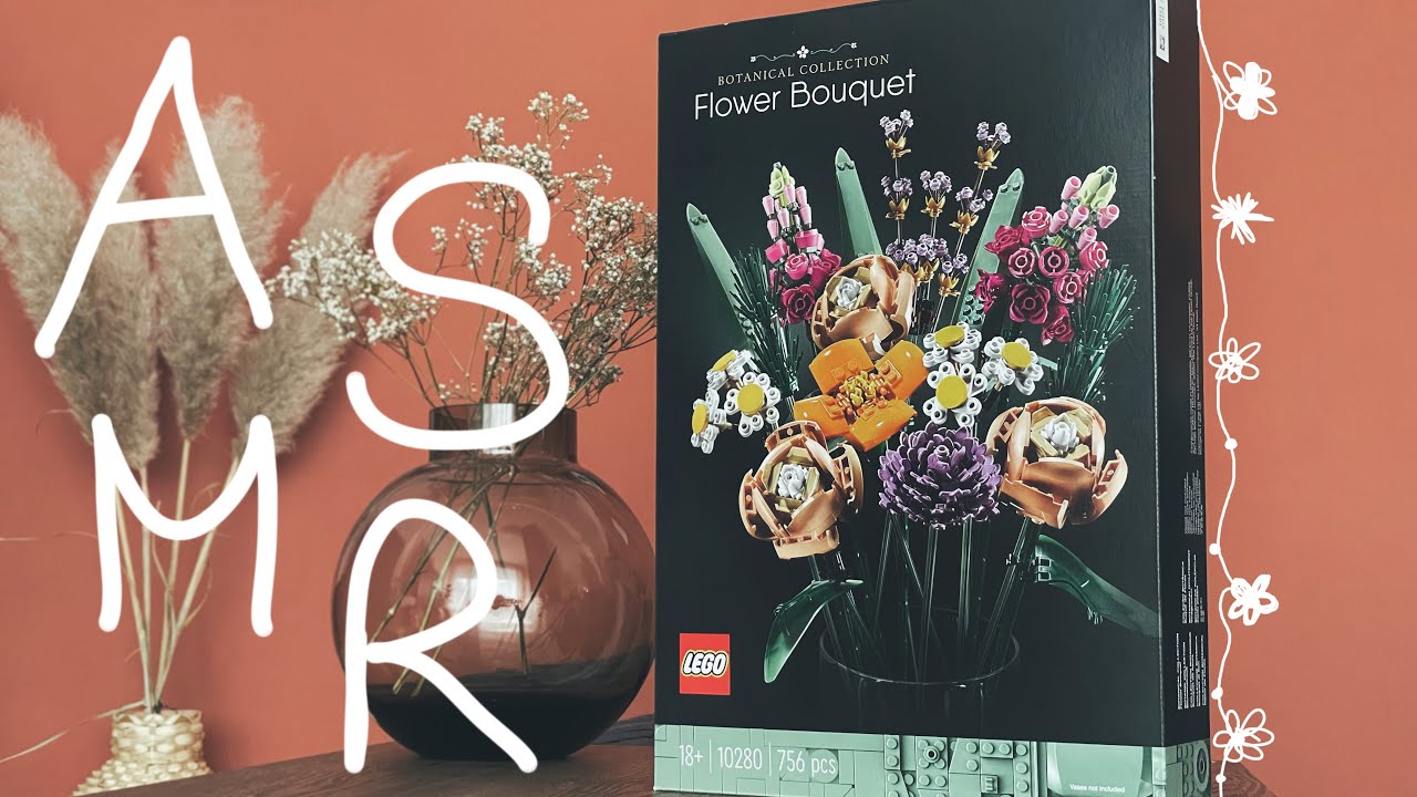 [ASMR] 💐 LEGO Flower Bouquet 💐 Unboxing – Whisper, tapping, crinkles
