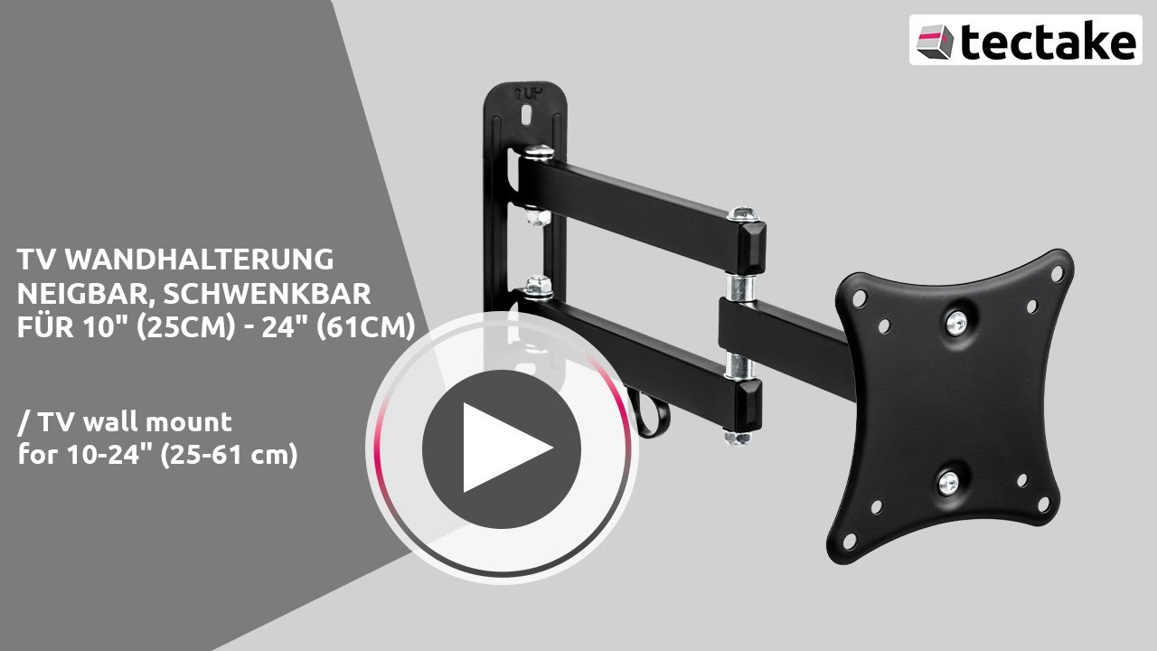 Produktvideo TV Wandhalterung neigbar, schwenkbar | tectake