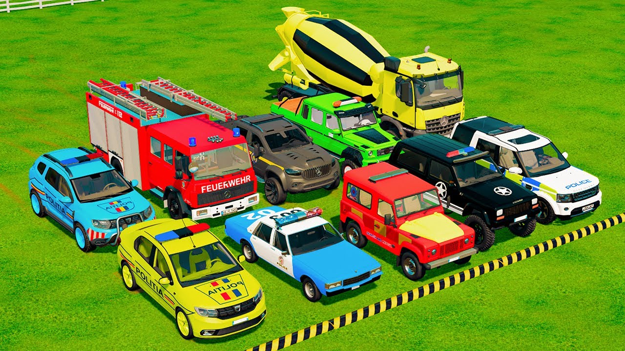 Lamborghini with colors | Lamborghini vs Small Jeep With Trucks In Fs22 | Farming Simulator 22 |