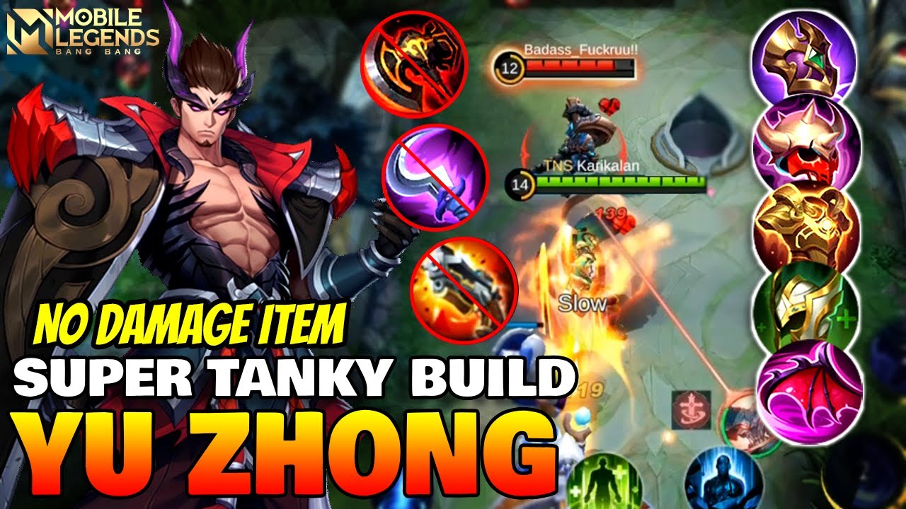 Yu Zhong Super Tanky Build | Yu Zhong Best Build 2023 | Mobile Legends Gameplay