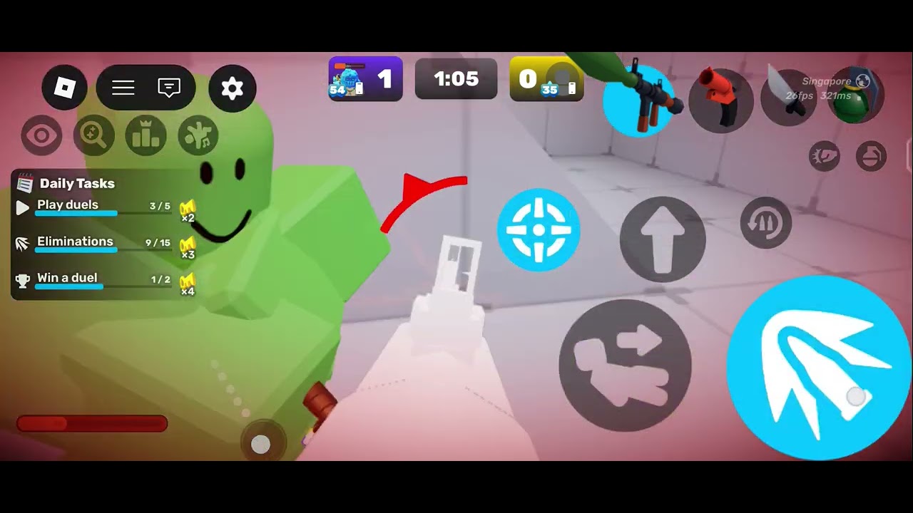 Playing Roblox Rivals 