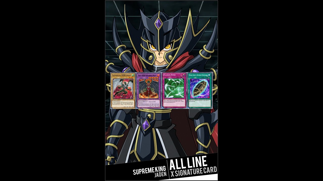 Yugioh Duel Links - Supreme King Jaden x ALL Special Phrases Card