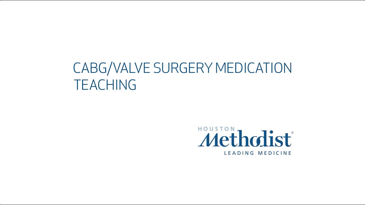 CABG: Valve Surgery Medication - Pacerone (Amiodarone)
