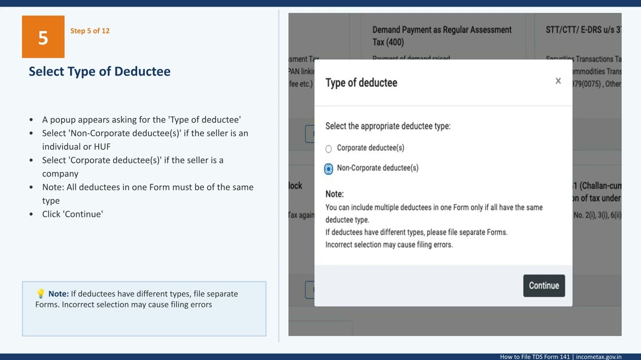 Form141 TDS Filing Step by Step Guide
