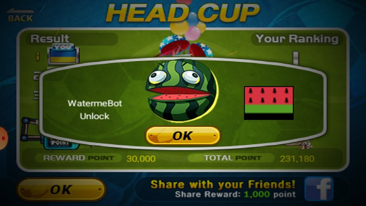 How to unlock WatermelBot in Head Soccer