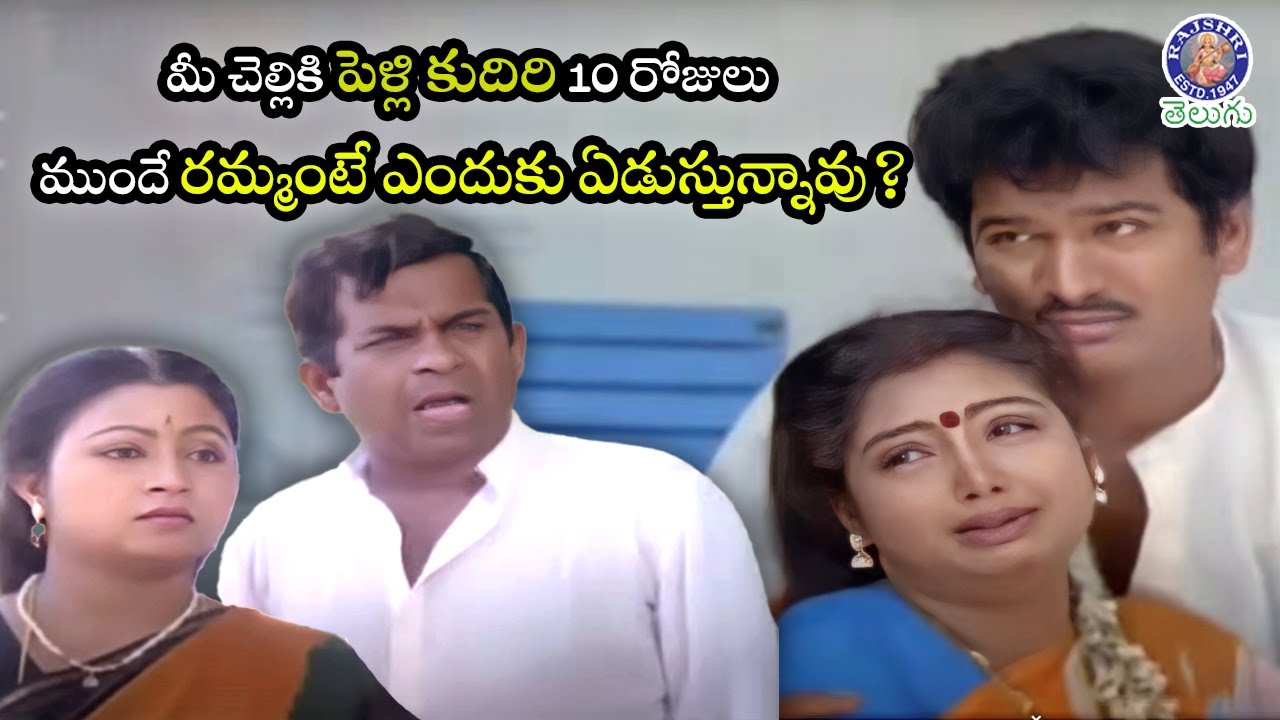 మీ చెల్లికి పెళ్లి కుదిరి 10 రోజులు ముందే రమ్మంటే ఎందుకు ఏడుస్తున్నావు? Rajendra Prasad Hilarious