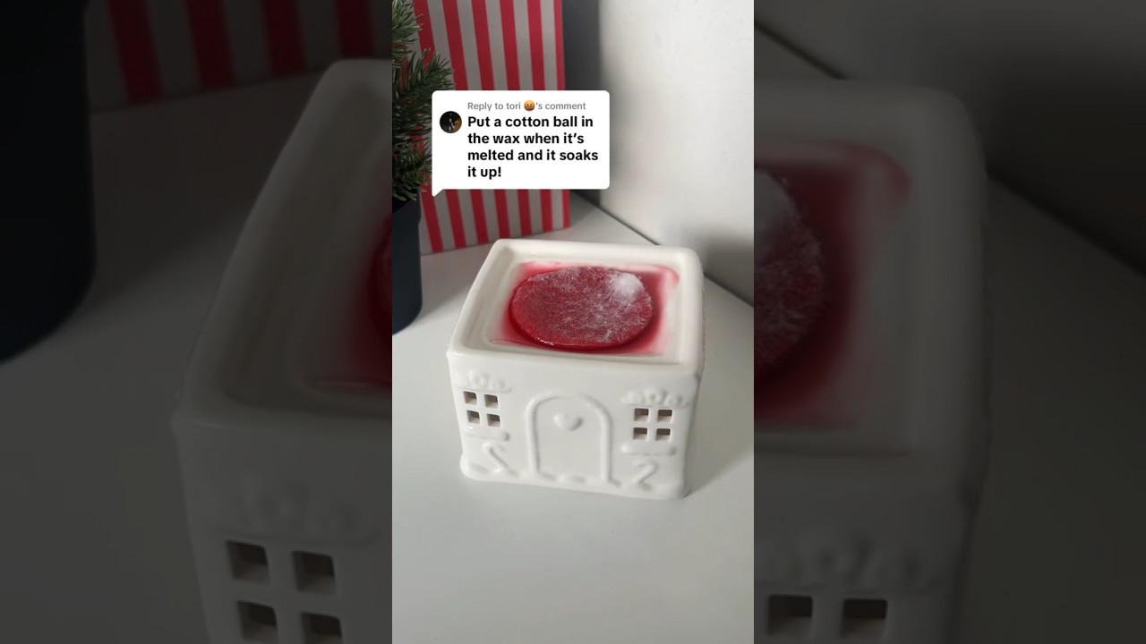 Using a cotton ball to clean my wax warmer ☺️ THANK YOU GUYS FOR 40k!!! 🩷🩷🩷YOU ALL!