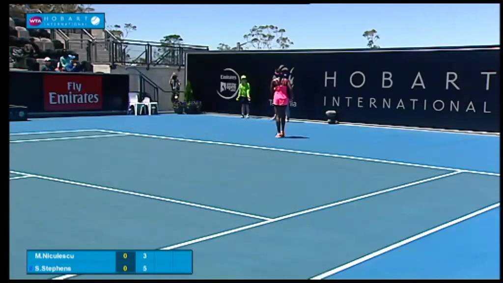 Monica Niculescu v Sloane Stephens highlights (1R) - Hobart International 2015