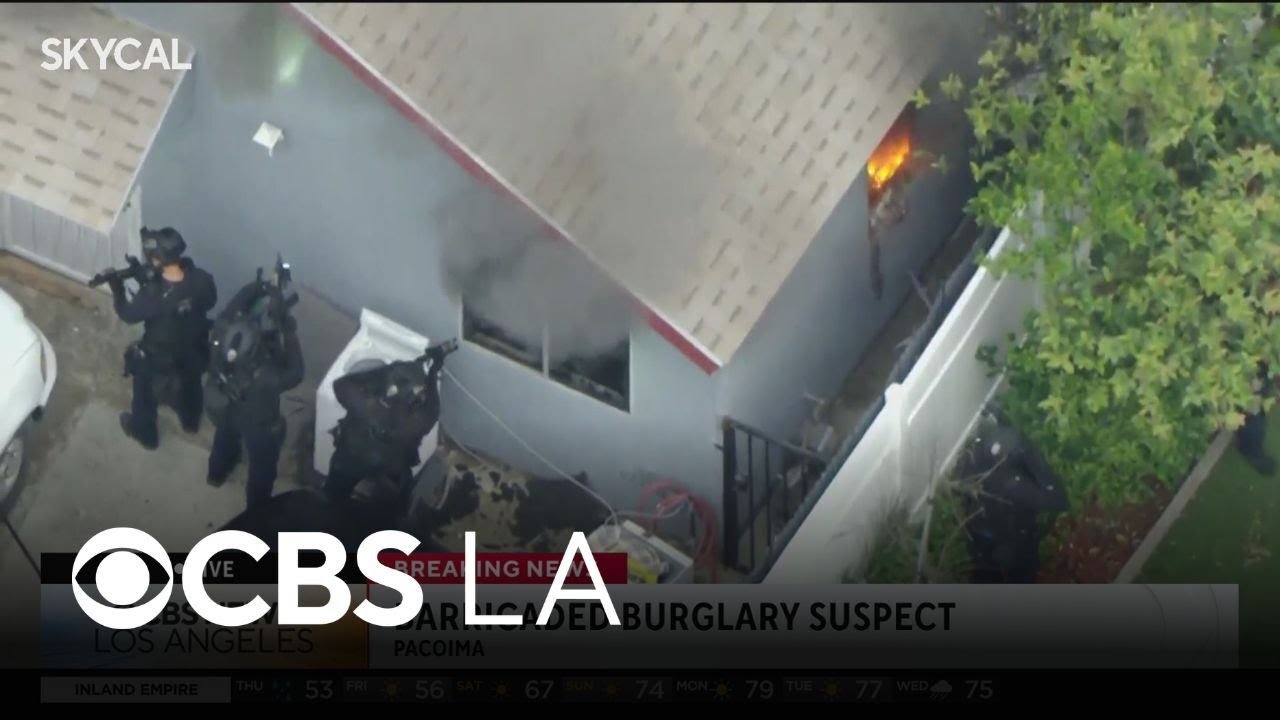 Alleged robbery suspect taken into custody after hours-long standoff at home in Pacoima
